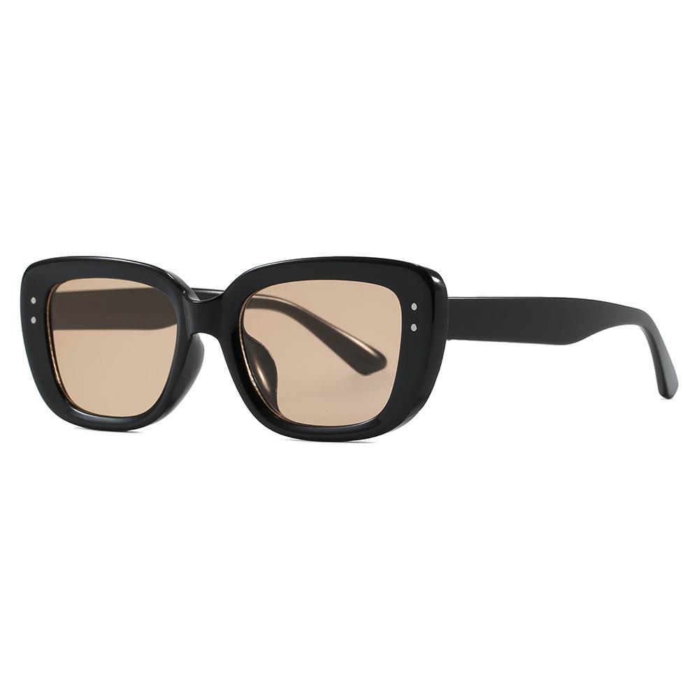 Fashion plain square rice nails simple sunglasses, European and American retro ins Internet celebrity trend sunscreen sunglasses