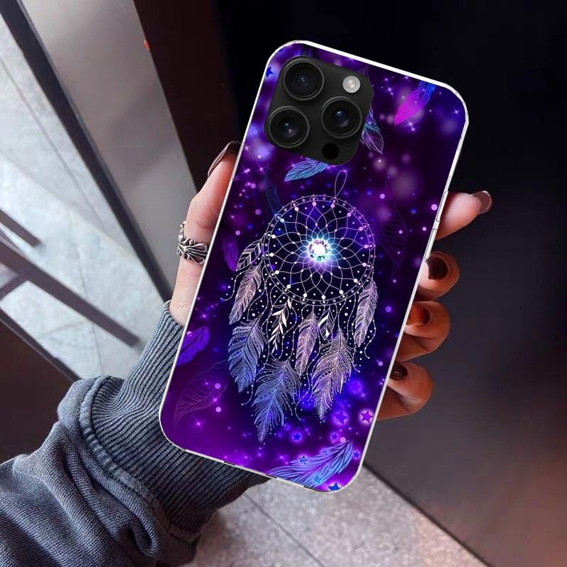 Retro Feather Dreamcatcher Phone Case For iPhone 17 Air 16 15 Pro Max 14 Plus 13 Mini 12 11 Cover 7 8 SE Silicone Shell Print Fu