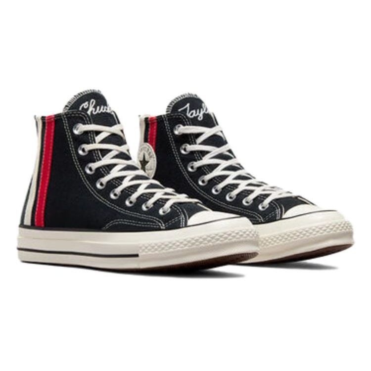 Converse Chuck 70 Archival Stripes Unisex High Top Black White Red A07441C