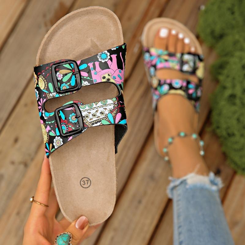 Round-toed Shoes Flat Slippers Beach Sandals Women's Shoes