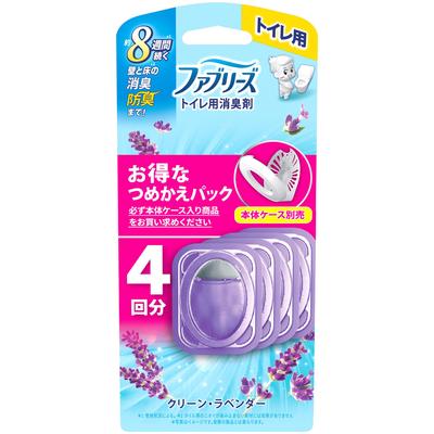 Febreze Clean Lavanda Ar Sanitário x 4 Pacotes Refil de Estojo Vendido Ambientador, 6,3mL (Pacote 4) (Principal Separadamente)