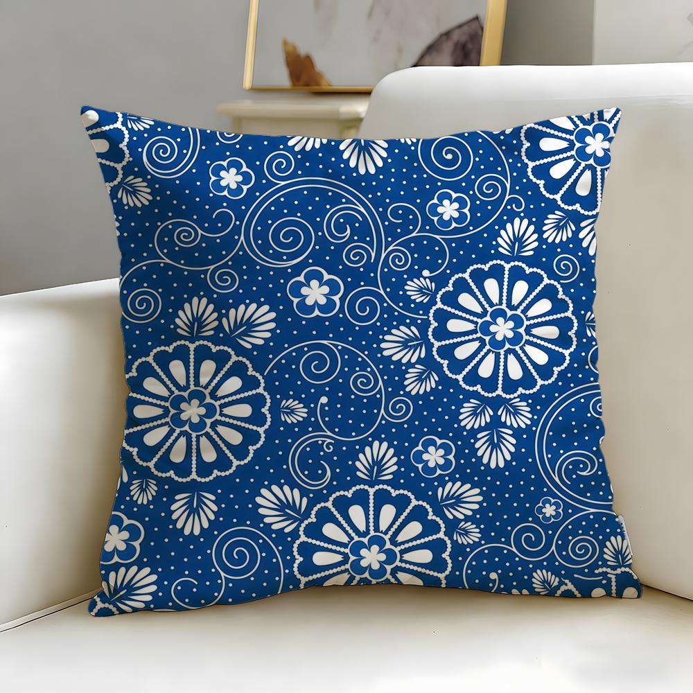 Moroccan Pattern Cushion Cover Soft & Easy-Wash Pillow Case – Versatile For Couch, Bed, Travel And Office