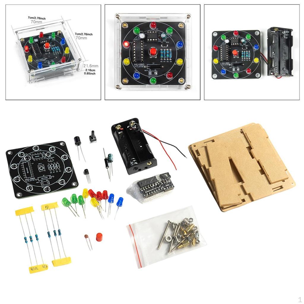 DIY Electronic Lucky Turntable Kit Electronics Training Board Rotary Suite Component Soldering