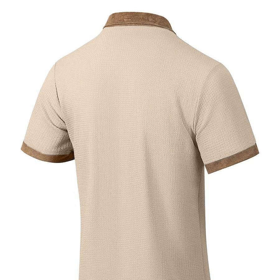 Mens Short Sleeve Polo Shirt Solid Color Streetwear Lightweight Lapel Tshirts for Men Summer Jogging Sport Tops