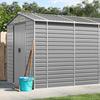 VidaXL Garden Shed, Tool Shed with Handles, Tool Shed with Sloping Roof, Patio Storage Shed, Grey 3188247