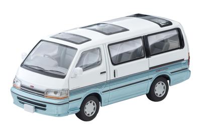 Tomica Limited Vintage Neo Toyota Hiace Wagon Super Custom kék 90 éves késztermék 1/64 LV-N208d fehér/világos
