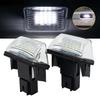 2Pcs/set 12V LED Number License Plate Light Lamp For Peugeot 206 207 306 307 406 407 For Citroen C3 C4 C5 Car License Plate Light