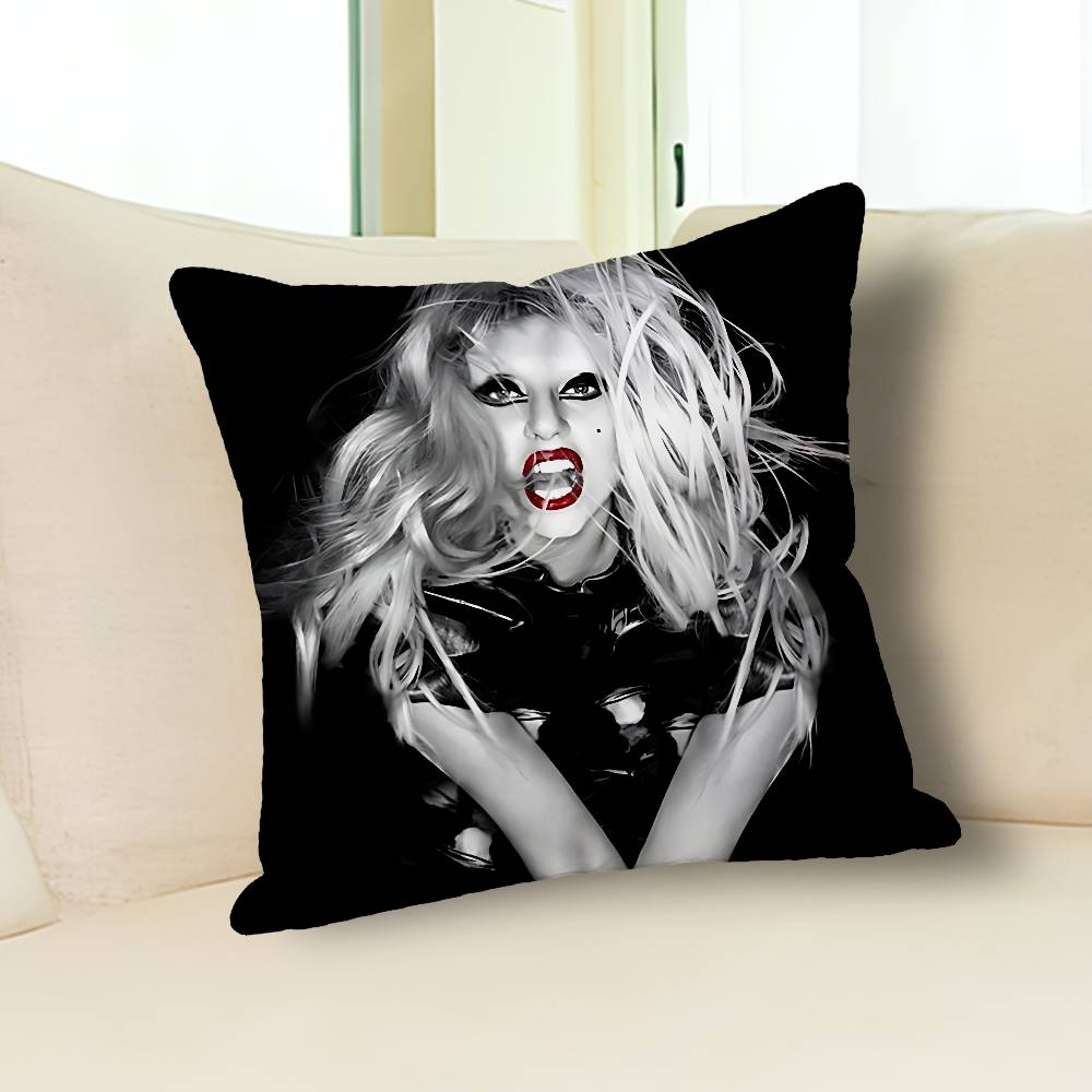 Sängerin L-Lady Gaga Mayhem Anime Berühmtheit Merchandise All-Match Bedruckter Kissenbezug Sofa Auto Büro Raum Dekoration Schutz