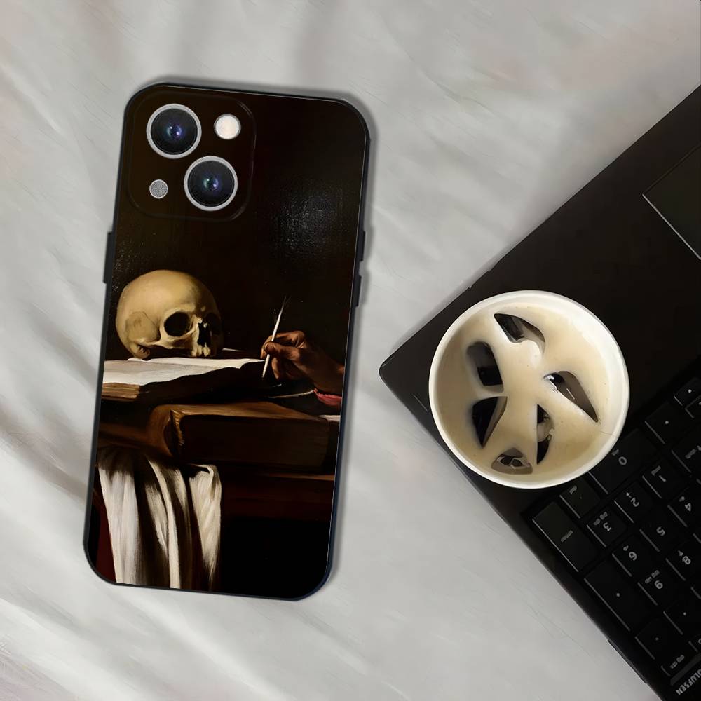 Paintings Caravaggio Phone Case For iPhone 17,16,15,14,13,12,11,Pro,XS,Max,XR,Plus,E,SE4,Mini Black Soft Cover