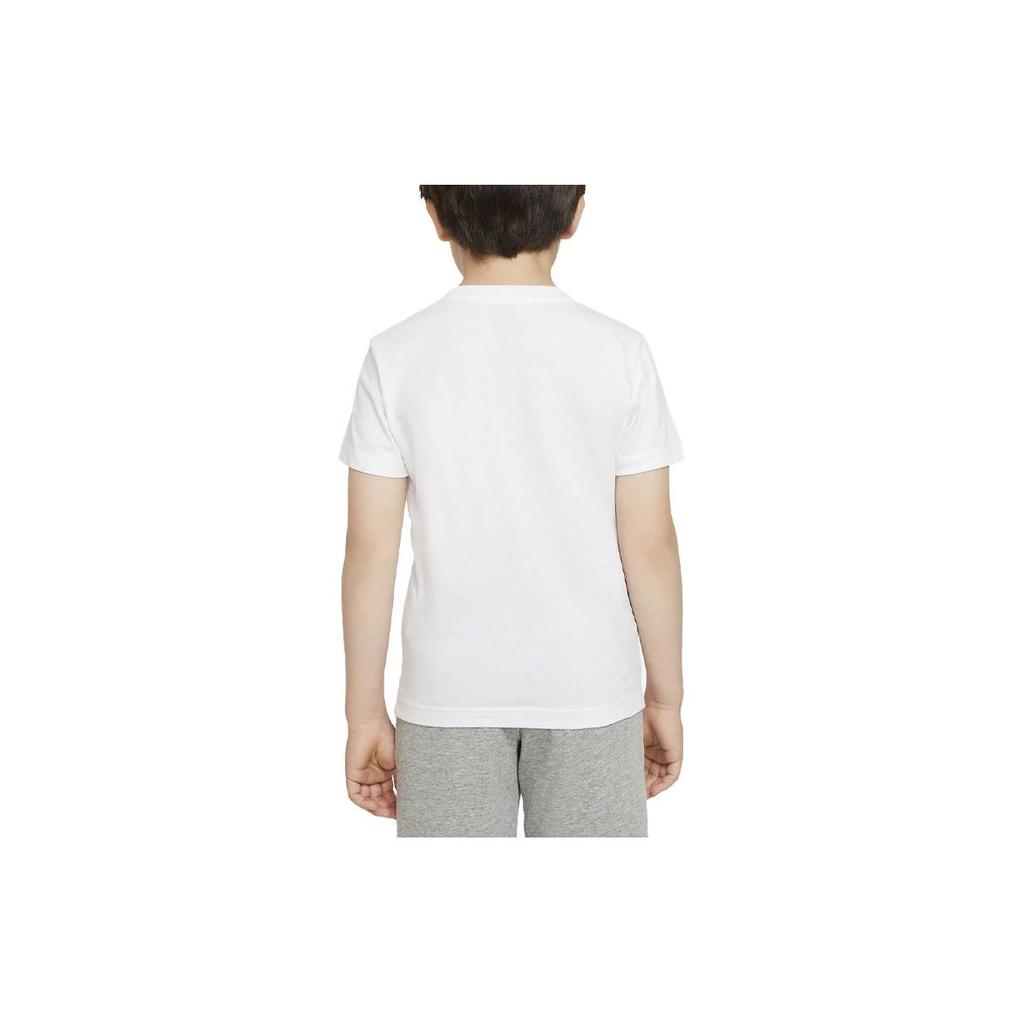 Nike Logo Print Round Neck Pullover Short Sleeve T-Shirt Kids Tops White DQ4251-100