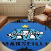 1PC rug Olympique Football Crest Round mat Home Decor, Chair rug For livingroom,Bedroom, doormat home decor Birthday Gift Christmas Gifts