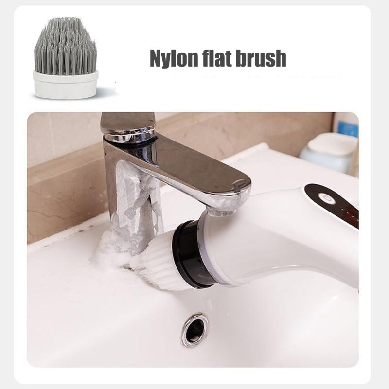5Speed Wireless Cleaning Brush 8Accessories 90min Runtimes For Glass Furniture Hard Surfaces Scrubber Cleaner Tool