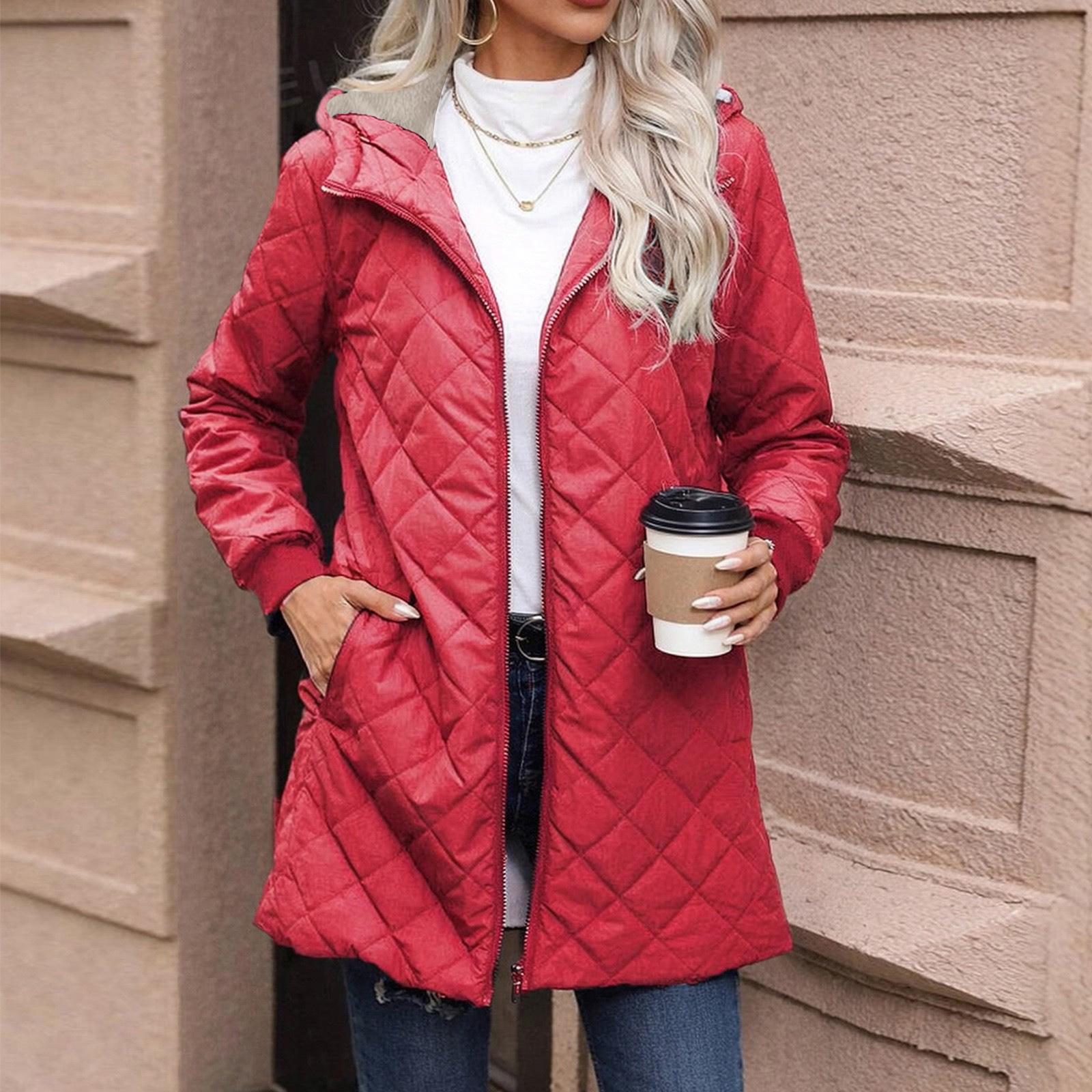 

Женские пальто с капюшоном, уличный ветрозащитный плащ с капюшоном, однотонная тренчкот-куртка XL красный