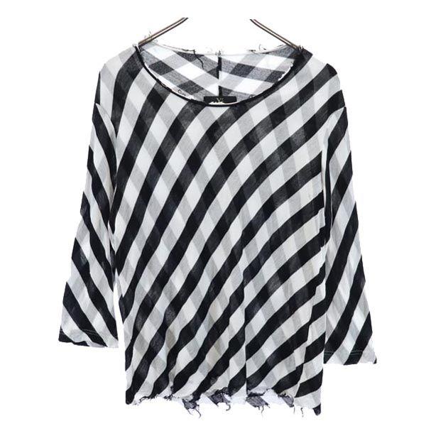

Y s made in Japan stripe Long sleeve Cut White x black cut off Women Used