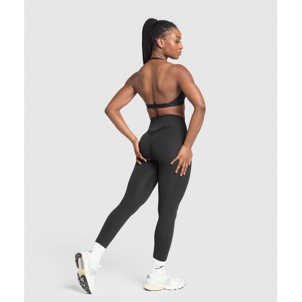 Gymshark Minimal Halterneck Sports Bra Black B3b4a Bb2j