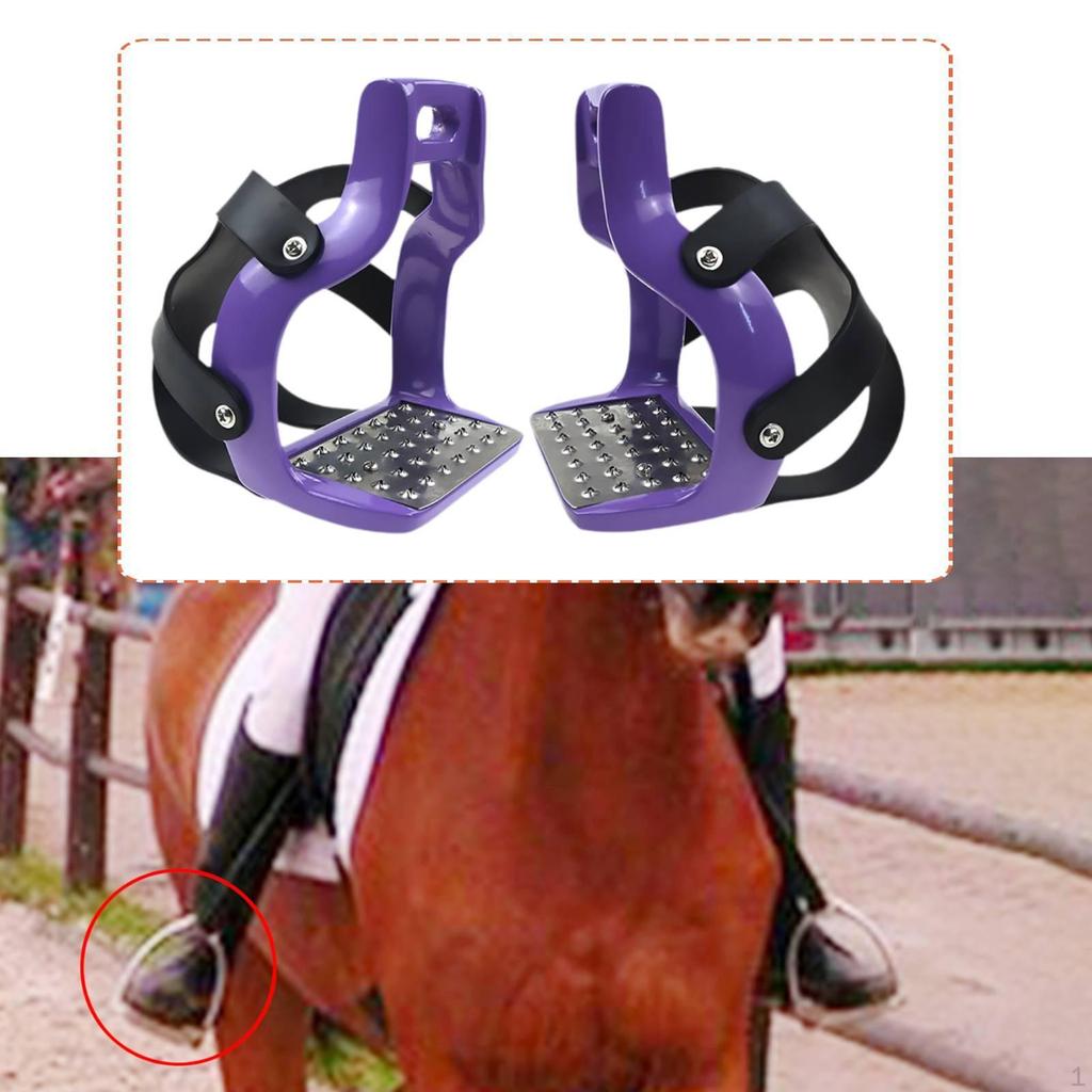 2 Pieces Horse Riding Stirrups Equestrian Equipment Accessories Replacement Outdoor Sports Repairing