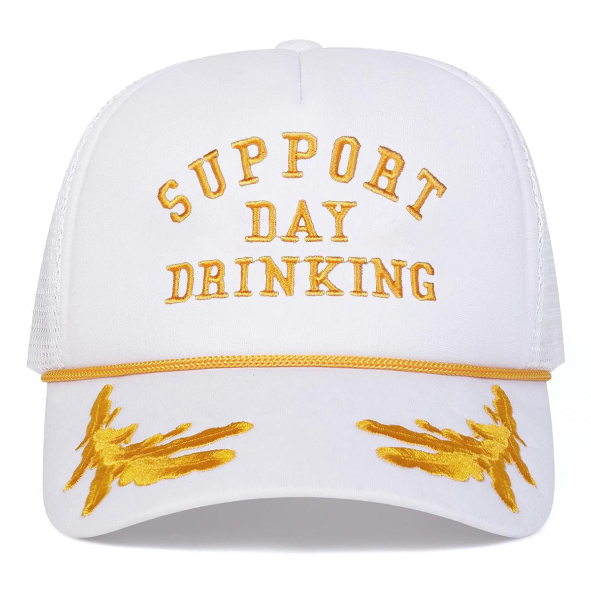 

Unisex Drinking Letter Embroidery Baseball Net Caps Outdoor Adjustable Spring And Summer Casual Sunscreen Hat