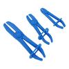 3PCS Flexible Hose Line Pliers Set Insulated Nylon Brake Fuel Hose Clamps Multiple Sizes Blue