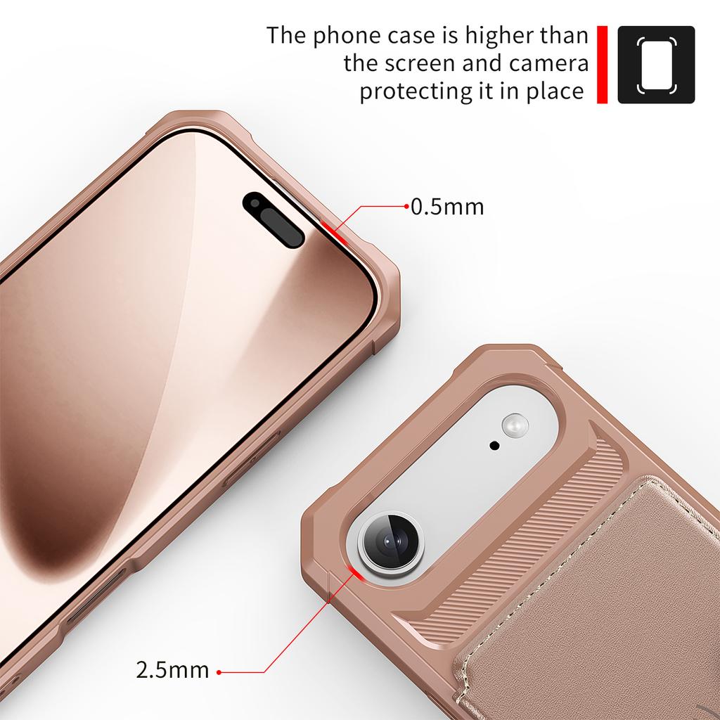 For iPhone Air Case with Card Holder PU Leather + TPU Phone Back Cover