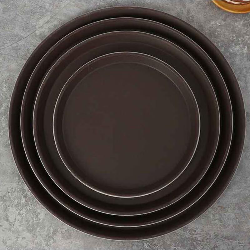 Youmaida Round Tempered Non-Slip Serving Tray
