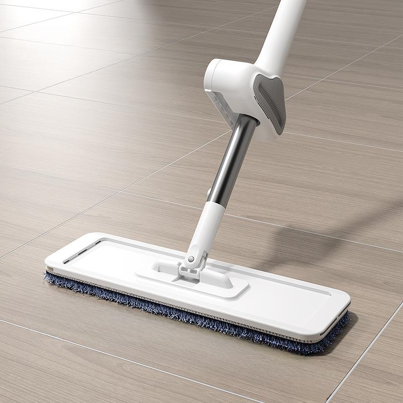 

Чистые швабры Magic Squeeze Flat Mop Hand Free Wash Wash Чистка пола с отжимом швабры Тряпичные подушечки Швабра из микрофибры для дома 32cm with 3 pads белый