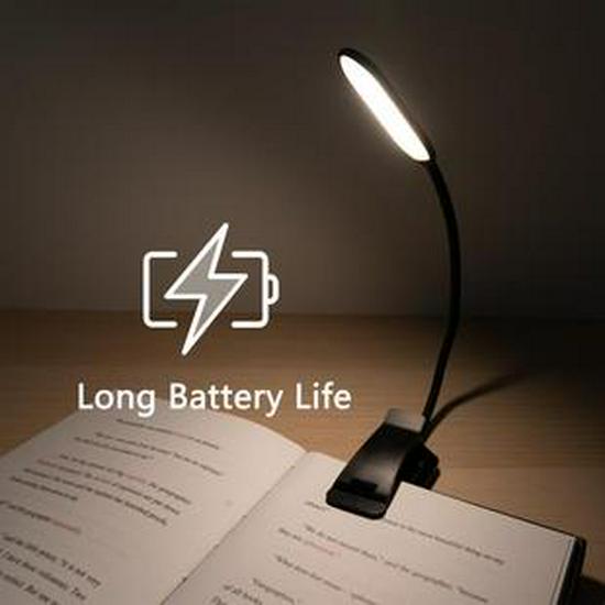 USB LED Desk Lamp with Clip - AA Level Eye-Protective, Dimmable Study Light