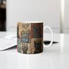 Medieval Cats Pattern Mug With Handle Heat Resistant Afternoon Teas Mug Drinking Cup for Coffee Teas Milk Enduring