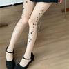 Star Print Thin Summer & Spring Stockings - Skin-Tone, See-Through, Cute & Versatile Tights