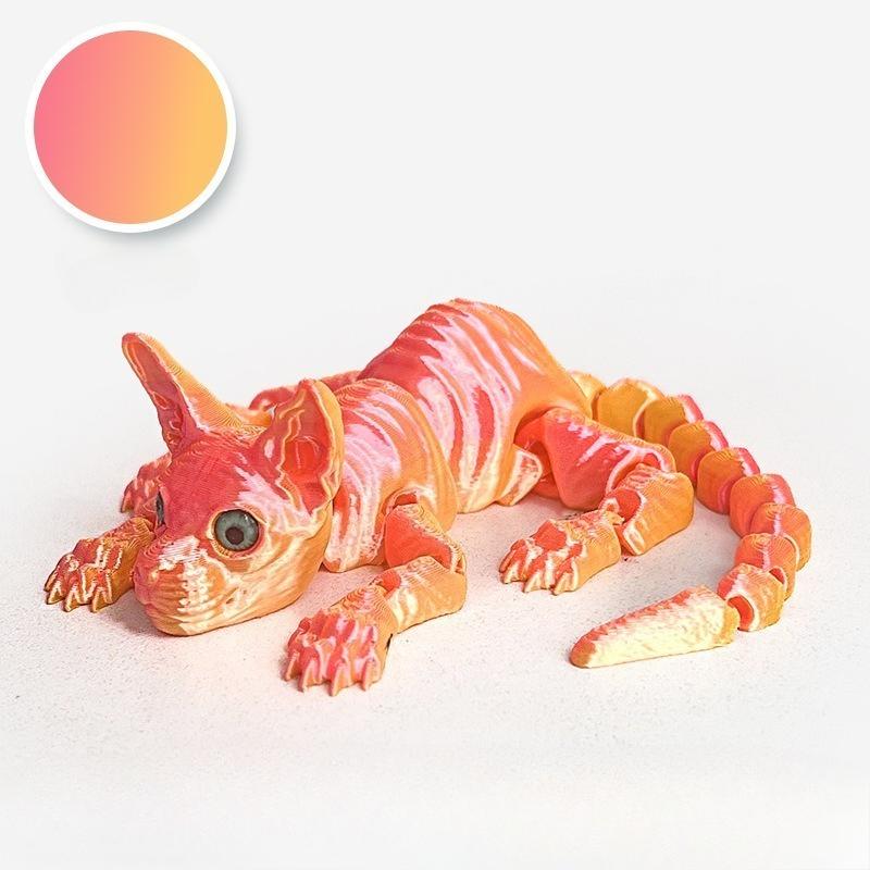 3D Printed Sphynx Cat Figurine Cute Hairless Cat Sculpture Modern Home Decoration Ornaments Creative Gifts For Cat Lovers Toy