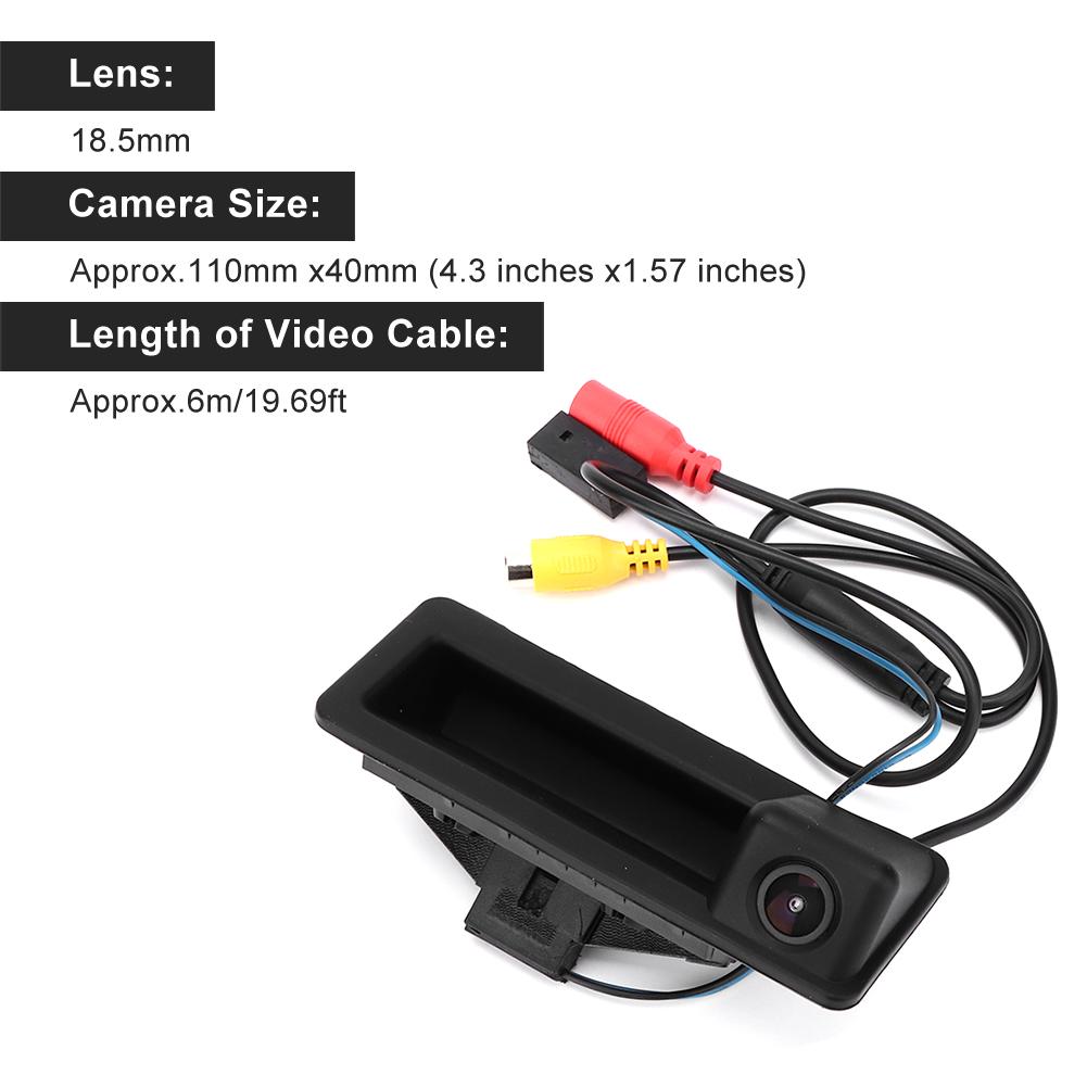 DC12V IP66 Mini Car Trunk Handle Rear View 170 Degrees Reversing Camera Fit for 3 Series E90 E91 E92 E93