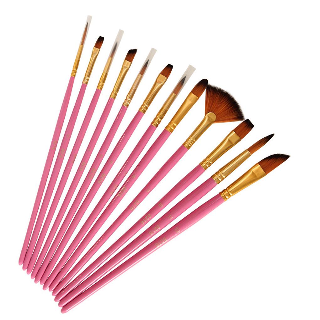 

Набор из 12 Кистей для рисования Нейлоновый ворс Рисование Рисование Арт-ручки Обучение Портативный Моющийся Студенты Учебные принадлежности