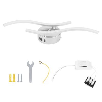 LED Deckenleuchte Wellenförmige Deckenlampe für Wohnzimmer Schlafzimmer Küche Dekoration AC85?265V Warmes Licht