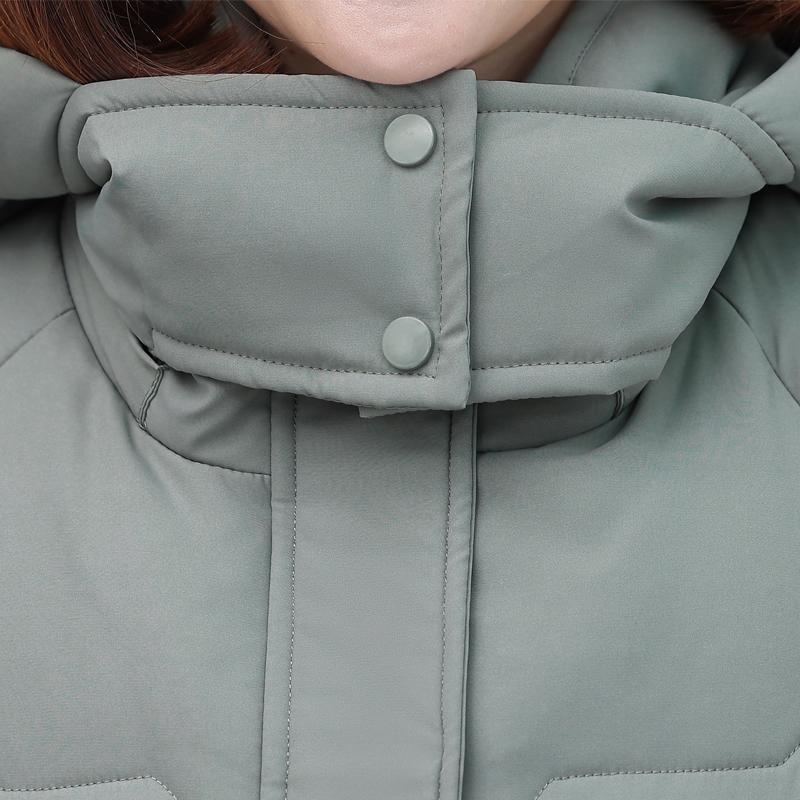 Dampuffjackor Vinter Vintage Korta Parkas Med Huva Plus Size Eleganta Tjocka Varma Dunrockar Kvinna Ytterkläder