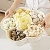 Multi Compartment Kitchen Basket with Draining Function for Hot Pot Parties Vegetable Platter Divided Serving Tray