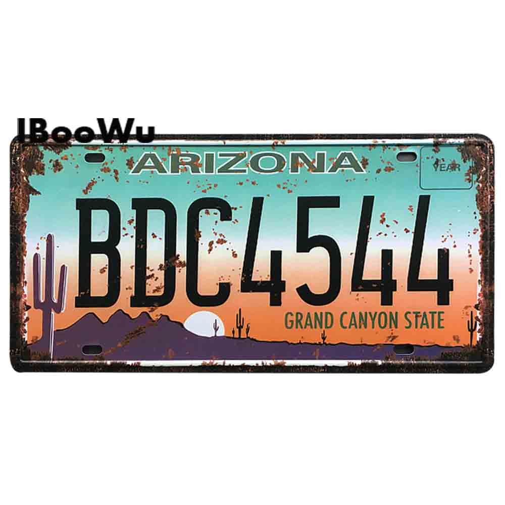 Vintage metalowy plakat USA Texas New York California numer samochodu metalowa tablica rejestracyjna Decor Wall Bar Pub garaż blaszane znaki i tablice