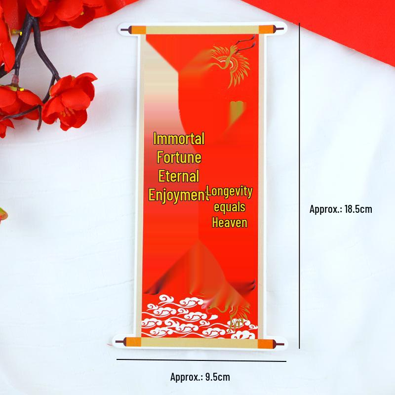 Acrylic Cake Decoration: Prosperity & Longevity Wishes