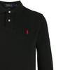 Polo Ralph Lauren Logo Solid Color Embroidered Long Sleeve Polo Shirt Men tops Black 710681126-037