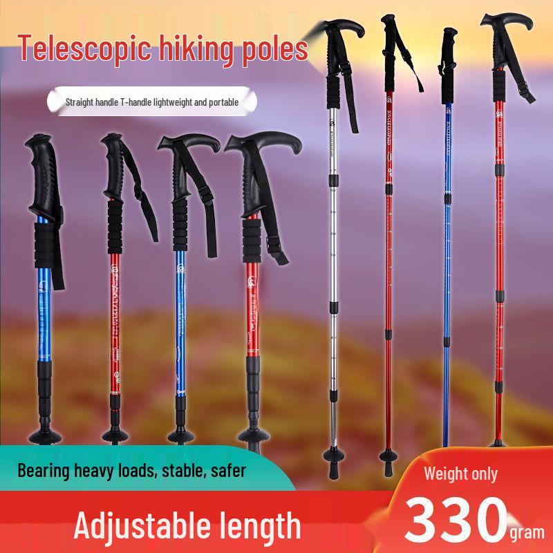 Professional Telescopic Aluminum Trekking Poles – Outdoor & Nordic Walking, Hiking, Climbing, and Mountaineering Equipment.