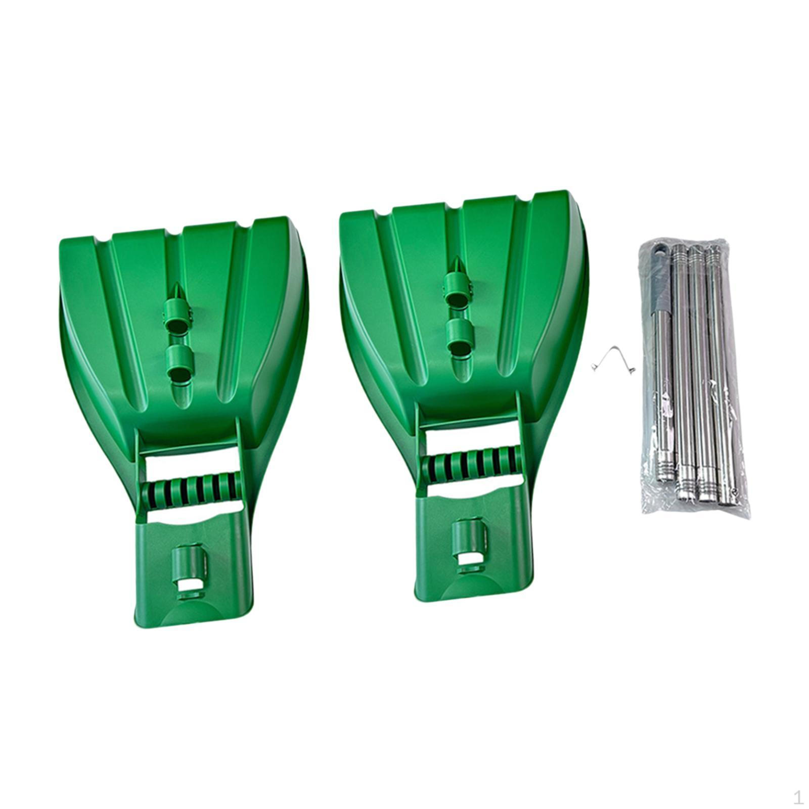 

Садовые грабли-захваты Инструмент для сбора мусора Ручной захват Коготь Захват для листьев для мусора Уличная трава 2Pcs with Rod