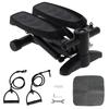 Stepping Machine with Resistance Bands Portable LCD Display Fitness Stepper Black