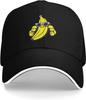 Muscular Banana Cool Graphic Baseball Cap Adjustable Polyester Casual Dad Hat for Men Women