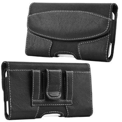 Phone Holster Belt Clip Case Ffor iPhone 16 15 14 13 Pro Max Samsung Xiaomi Huawei Cell Phone Leather Waist Bag Universal Magnetic Cover
