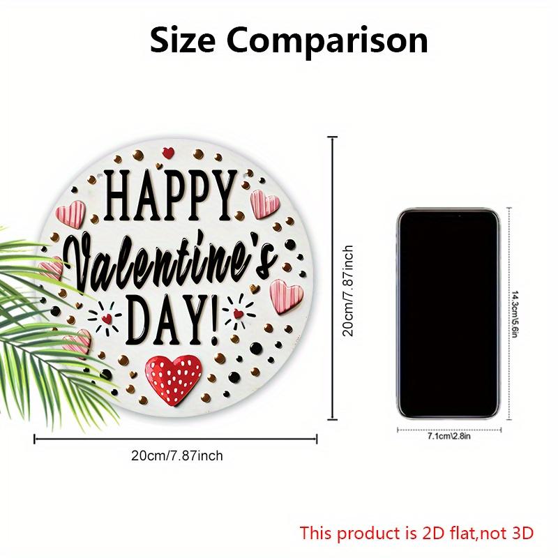 Happy Valentine's Day Wooden Sign - Unique Decorative Hanging Plaque with Romantic Love Pattern - Ideal Gift for Couple