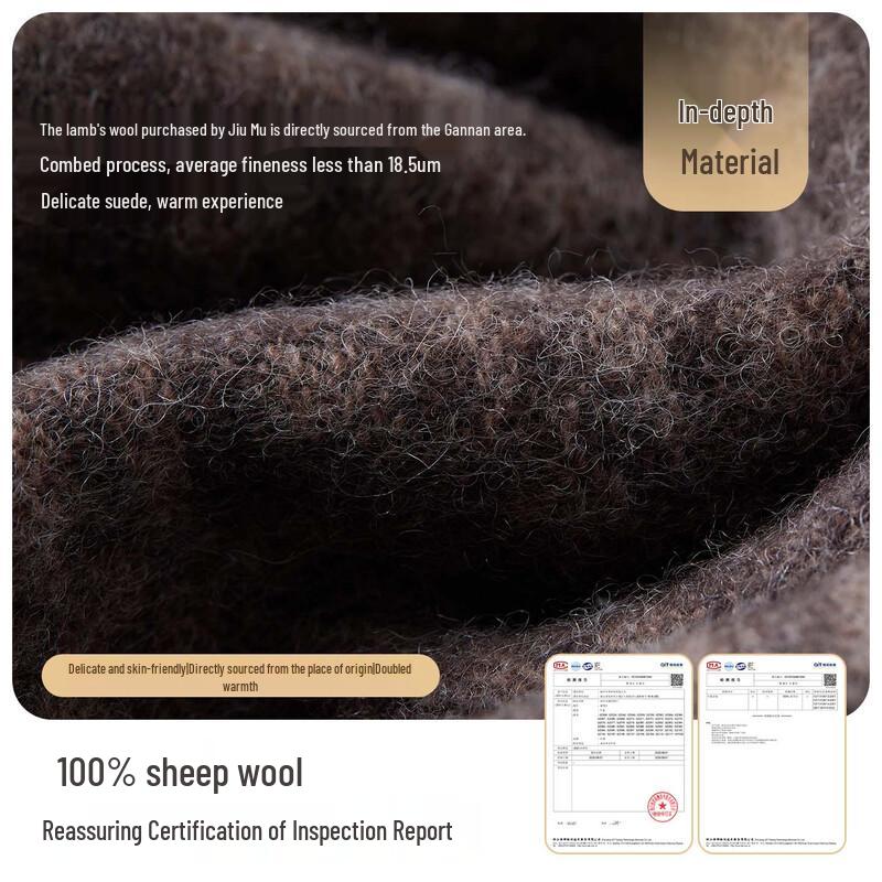 JIUMU Men's Pure Wool Autumn/Winter Scarf