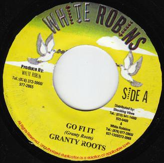 

7inch Record DETERMINE GRANTY ROOTS Back Pan De Street Go Fi It NONE White Robins 2002 Jamaica Reggae Ska Dub Used