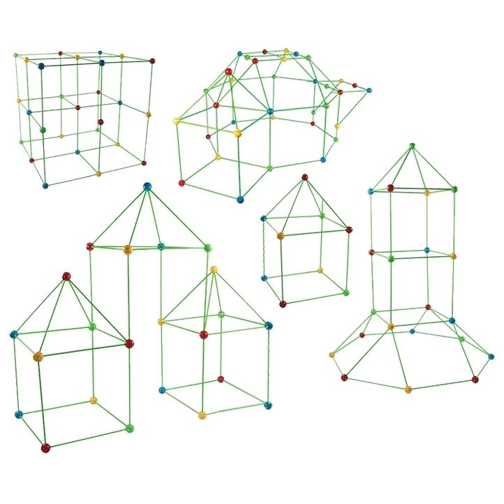 Σετ Κατασκευής Βάσης Σπιτιού Σκηνή Φωσφορίζοντα Καλαμάκια Σετ Κατασκευών