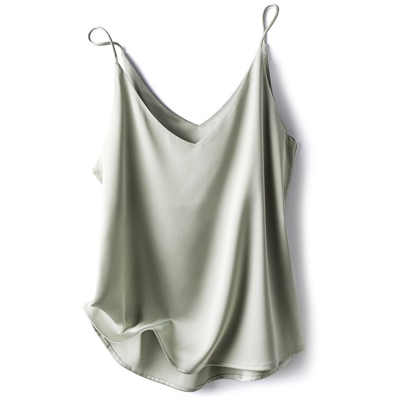 

Сексуальний укорочений жіночий топ на бретельках з V-подібним вирізом, білий, чорний, атласні безрукавки без рукавів, жіночі літні камзоли Y2K XL