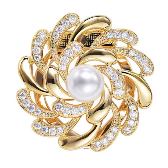 Scarf Ring Clip for Women Rhinestone Flower Belt Scarf Slide Buckle Metal Floral Shawl Brooch Ties Clips for Dress Shirts Clothing Accessories
