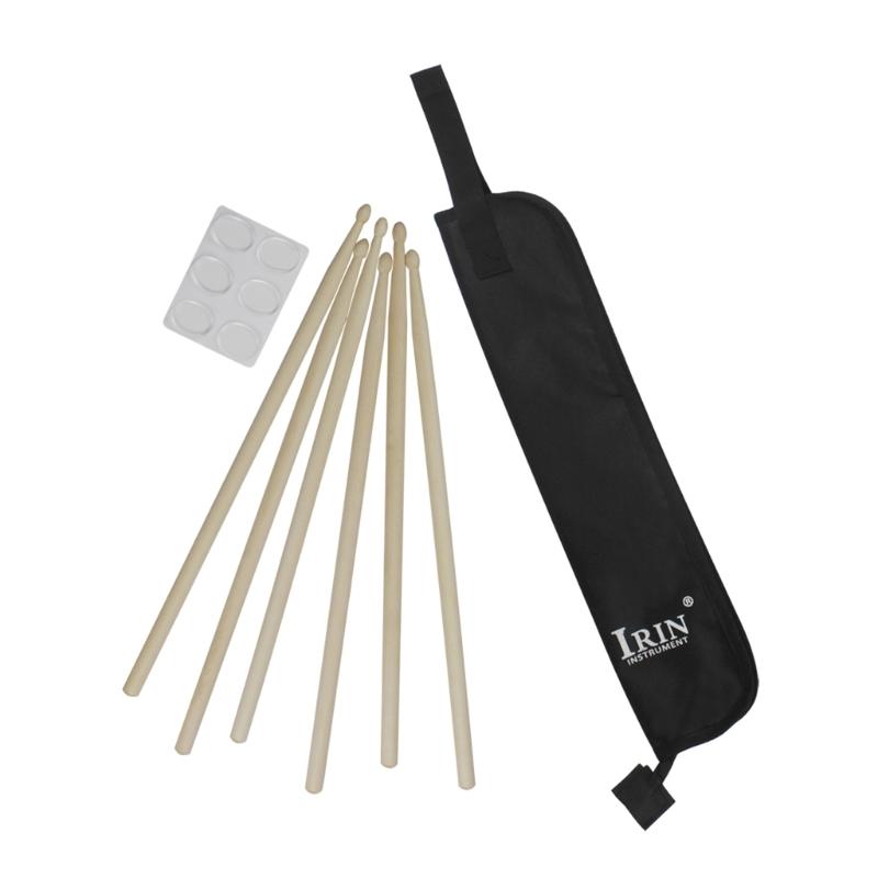 3 Pair Nonslip Drumstick Set Lightweight 5A Maple/Nylon Drumsticks Percussion Accessories for Beginner, Student, Adult