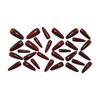 Deep Wine Red Cat Eye Almond Fake Nails - 30 Piece Set